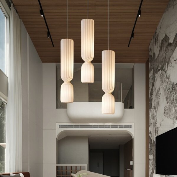H120CM Silk Lantern Pendant Lamp - 图片 3