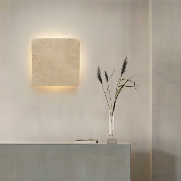 Wabi-Sabi Style LED Stone Wall Lamp - 图片 3