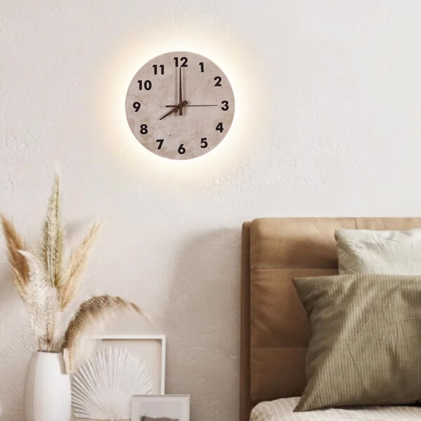Clock Style LED Stone Wall Light - 图片 3
