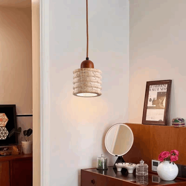 H14cm Natural Stone LED Pendant Lamp - 图片 3