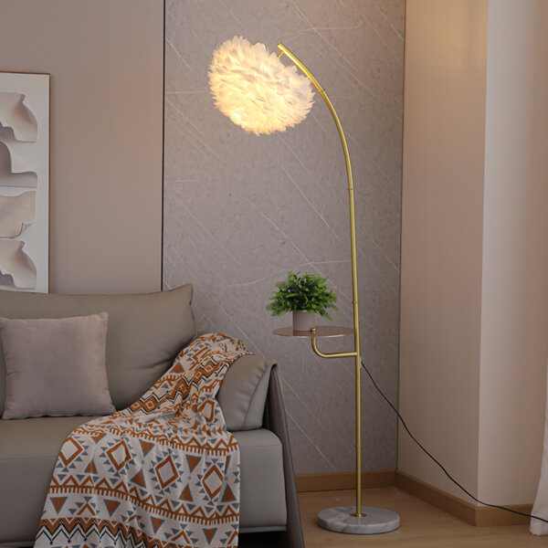 H170CM E27/E26 Feather Floor Light - 图片 4