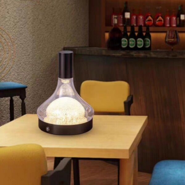 H18cm Copper Wine Bottle Table Light - 图片 3