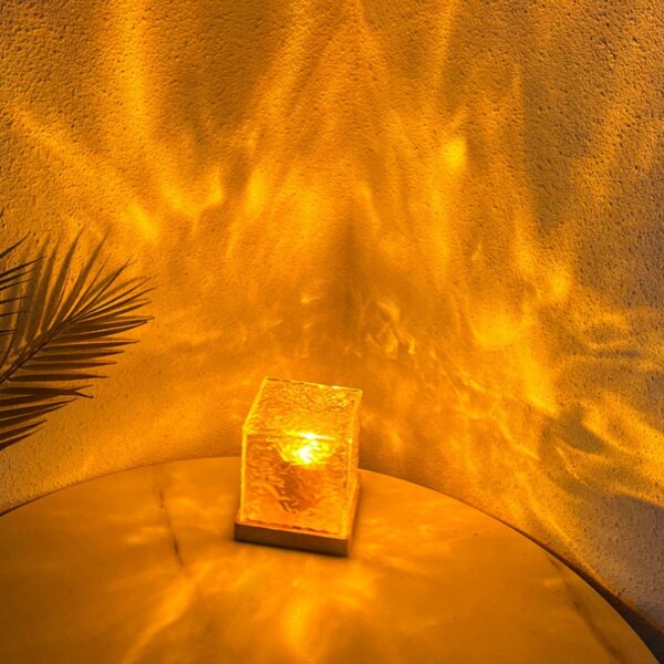 H12cm Square Water Ripple Table Lamp - 图片 3