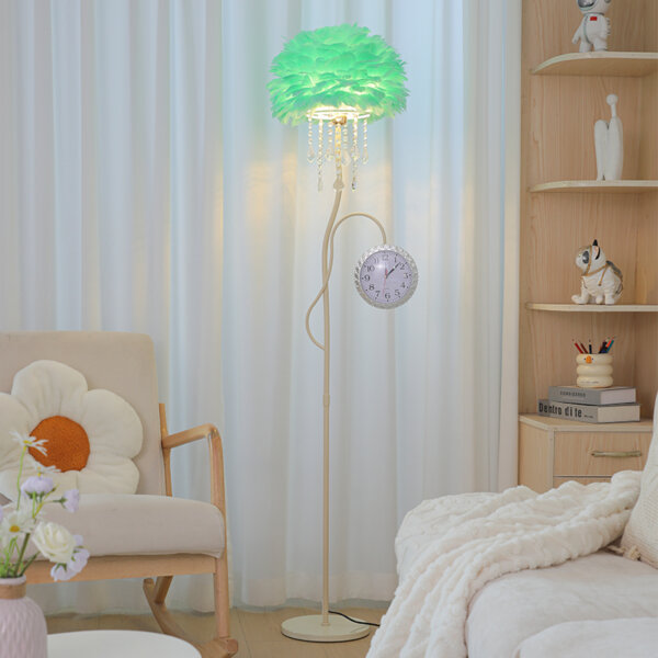 H165CM Hardware Marble Vintage Floor Lamp - 图片 4