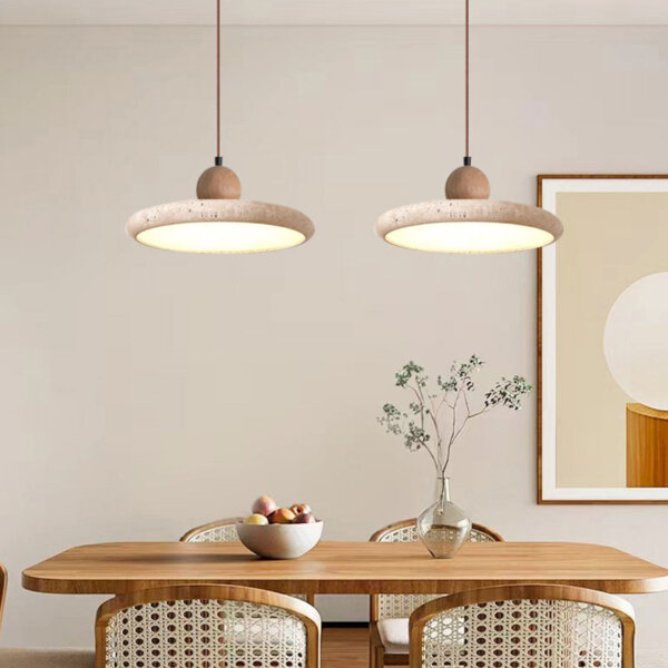 D30cm Wabi Sabi Stone LED Pendant Lamp - 图片 3
