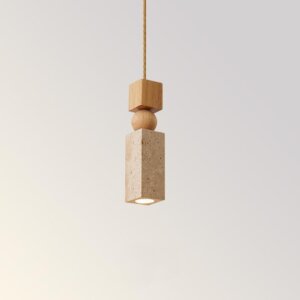 Wabi Sabi Travertine Marble Pendant Light