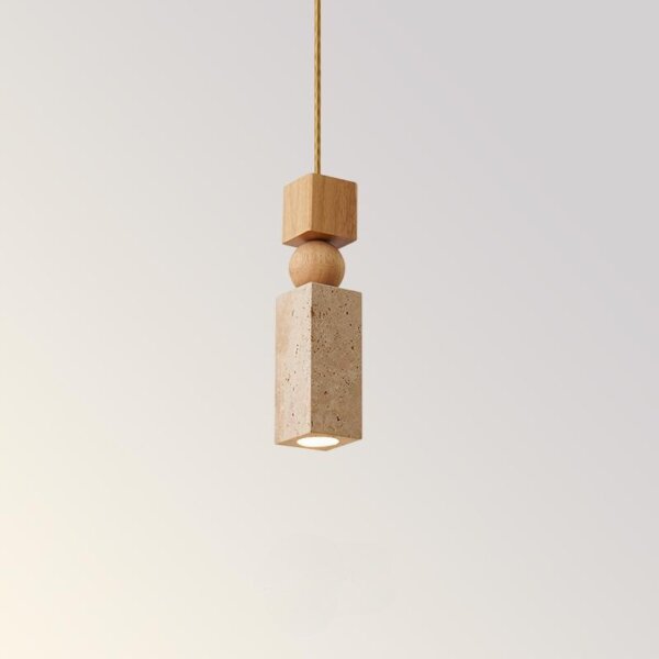 Wabi Sabi Travertine Marble Pendant Light
