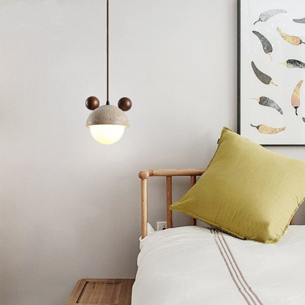 G9 LED Yellow Travertine Pendant Light - 图片 3