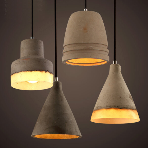 Concrete Resin Cement Pendant Lamp - 图片 3