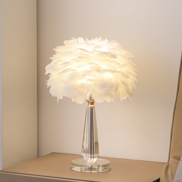 D30CM Crystal Feather Table Light - 图片 3