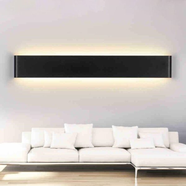 Iron Acrylic Black White LED Wall Lamp - 图片 3