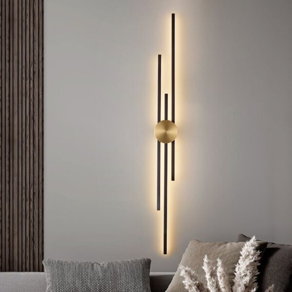 Full Copper Long Linear Wall Light - 图片 3