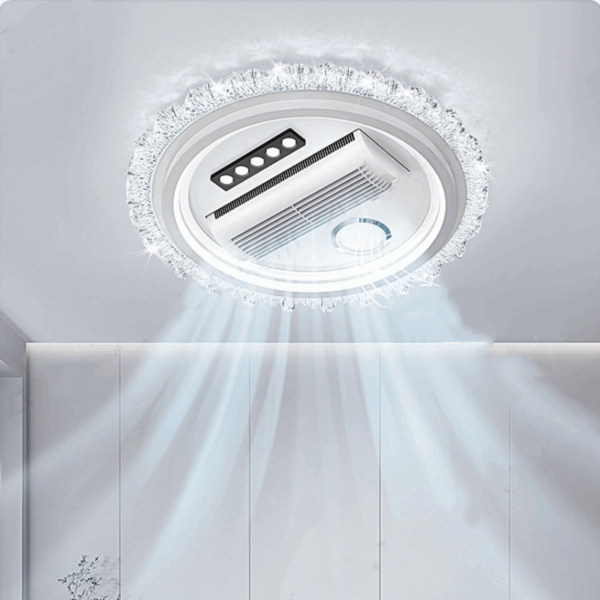 Mute Home Vaneless Ceiling Fan Light - 图片 3