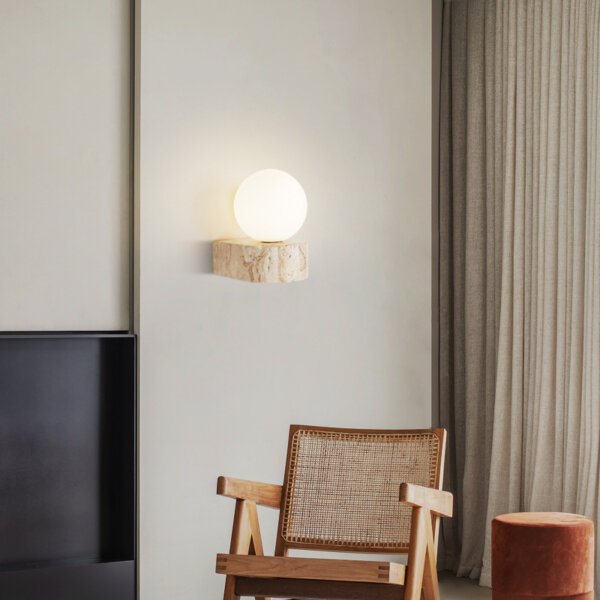 G9 Natural Travertine LED Wall Lamp - 图片 3