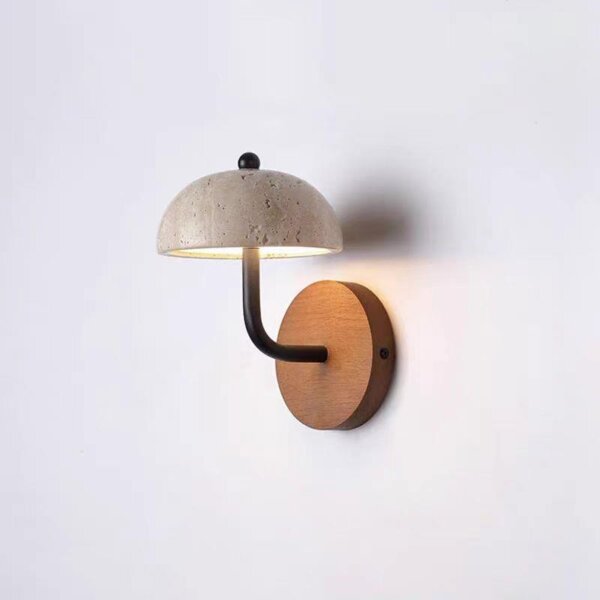 D12cm Umbrella Stone LED Wall Lamp - 图片 3