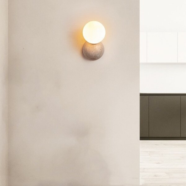 G9 Travertine Round Ball LED Wall Lamp - 图片 3