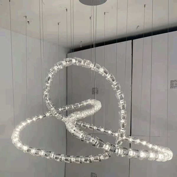 Metal Acrylic Linear Pendant Light - 图片 3