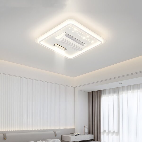 Round Rectangle Square Ceiling Fan Lamp - 图片 3