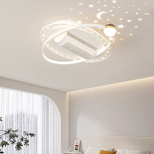 W68CM Bladeless Silent Ceiling Fan Lamp - 图片 3