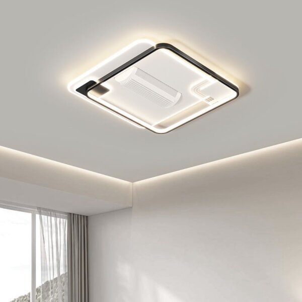 D50cm Leafless Remote Ceiling Fan Light - 图片 3