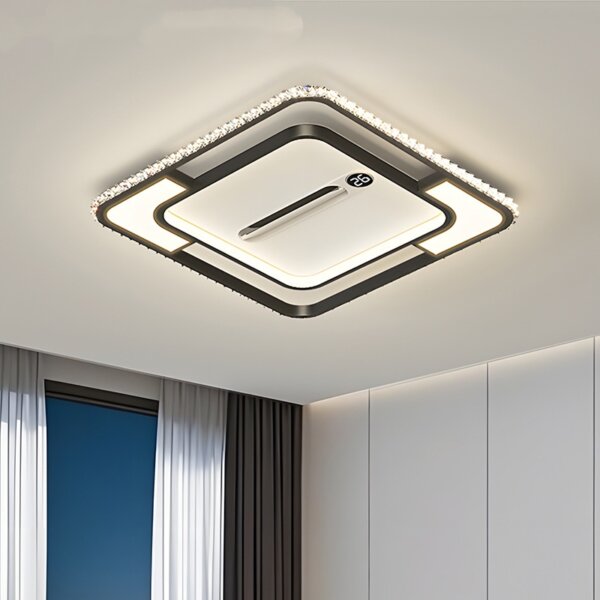 W70cm Iron Acrylic Ceiling Fan Light - 图片 3