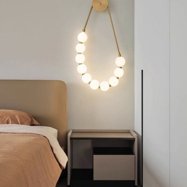 Iron Acrylic Ball LED Wall Lamp - 图片 3