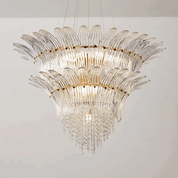 4-17 Heads Glass Crystal Pendant Lamp