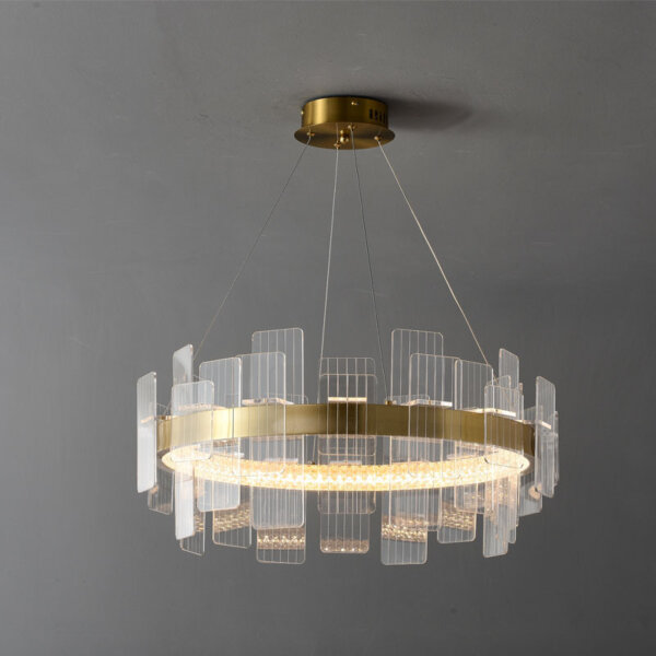 D100CM Ring Rectangular Acrylic Pendant Lamp - 图片 3