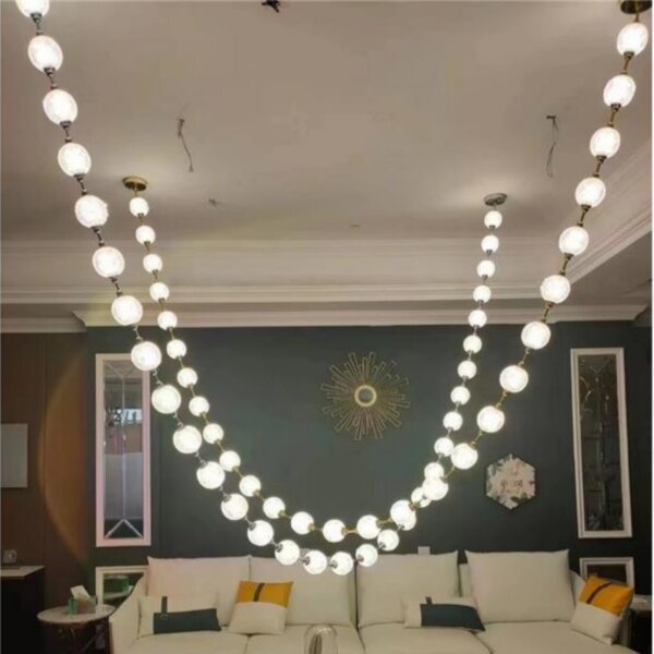 Custom Transparent Acrylic Big Pendant Light - 图片 3