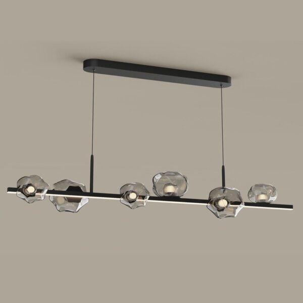 Black Aluminum Silicone LED Pendant Light - 图片 3
