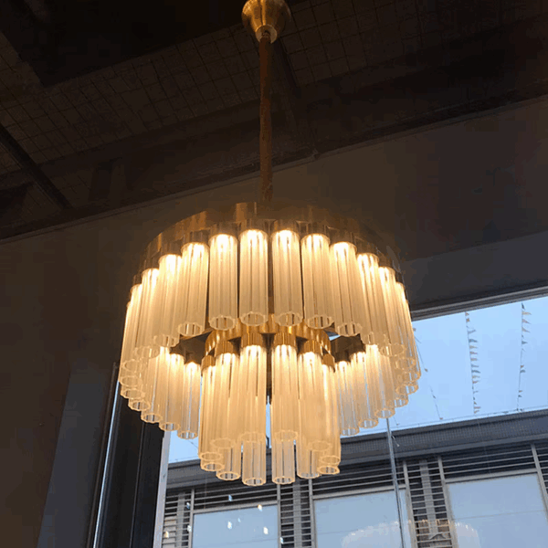G4 Glass Chrysanthemum Tube Pendant Light - 图片 3