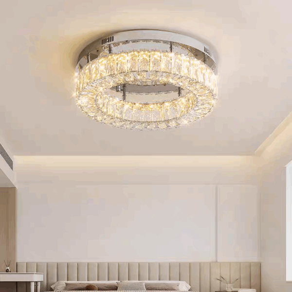 30W Round Crystal Ceiling Lamp - 图片 3