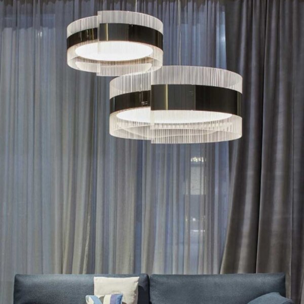 H28CM Golden Acrylic Stainless Steel Pendant Lamp - 图片 3