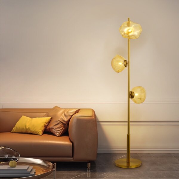 G9 3-6 Heads Metal Glass Floor Lamp - 图片 3