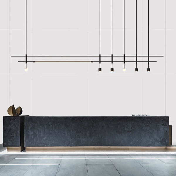 Iron Aluminum Long Pendant Light - 图片 3