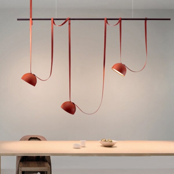 24W Belt Iron Orange Black Pendant Lamp - 图片 3