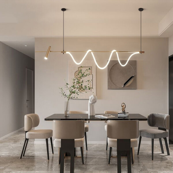 Linear Tube Silicone Pendant Lamp - 图片 3