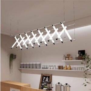 Sliver Gold Glass Tube Pendant Light