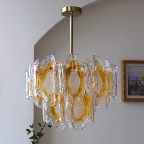 E14/E12 Amber Glass Pendant Lamp - 图片 4