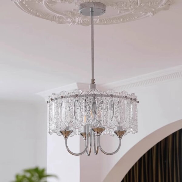 4-9 Heads Round Glass Pendant Lamp - 图片 3