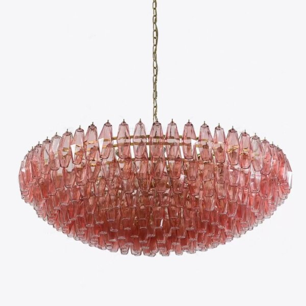 E14 Gold Chrome Red Glass Pendant Lamp - 图片 3