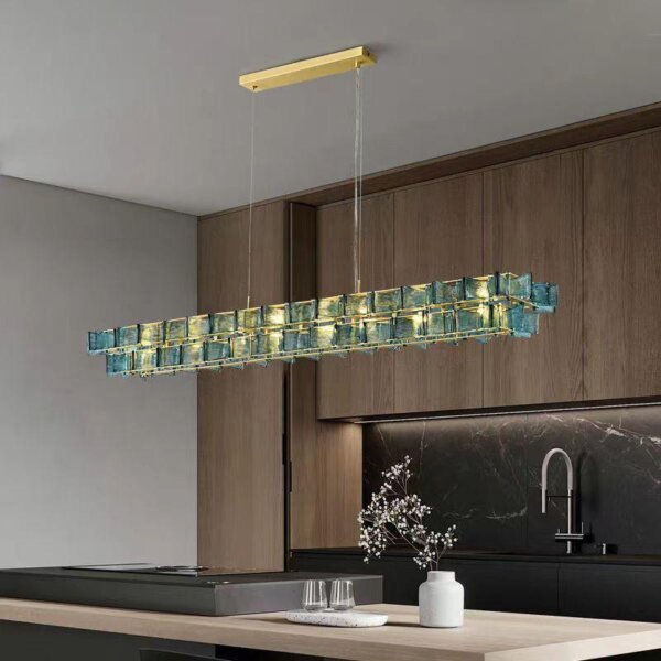 E14 Amber Blue Clear Glass Pendant Lamp - 图片 3