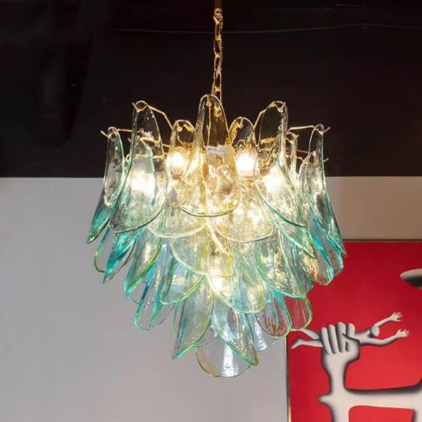 E14 Copper Green Glass Pendant Light - 图片 3
