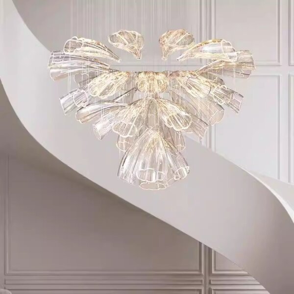Petal Stainless Steel Glass Pendant Light - 图片 3