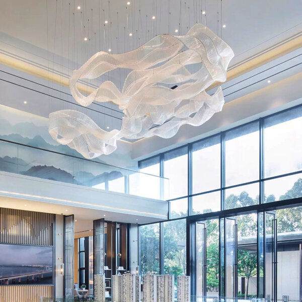 Silk Wave Glass Chandelier - 图片 6