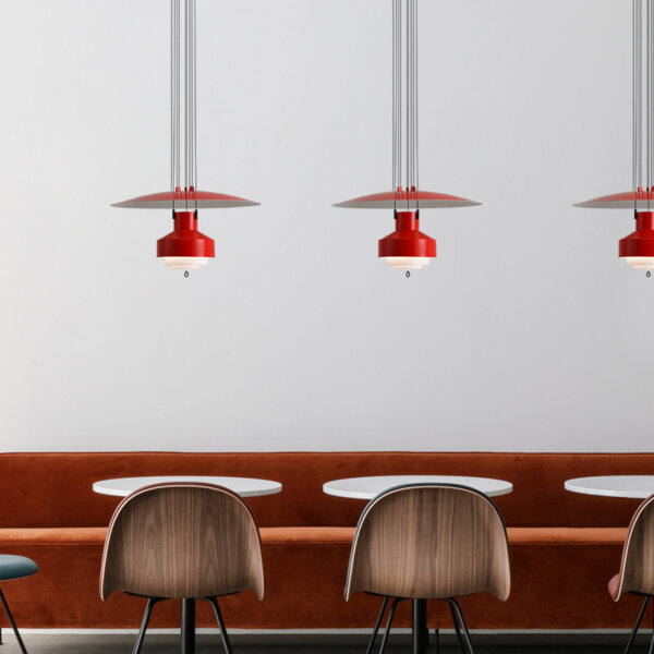 H80-200CM Black Green Red Hardware Pendant Lamp - 图片 3