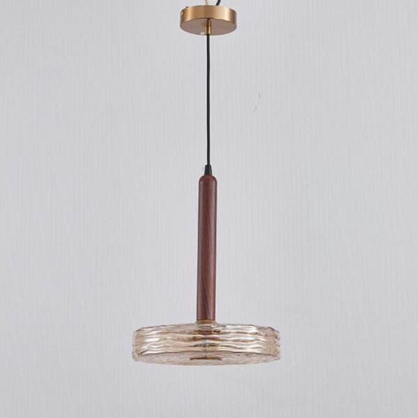 D25CM Smoke Gray Glass Pendant Lamp - 图片 3