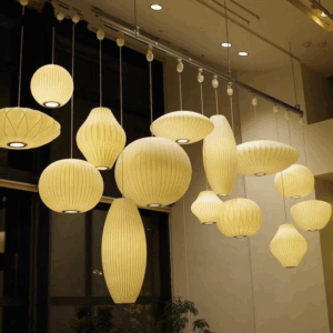 H20CM UFO-Style Silk Pendant Lamp