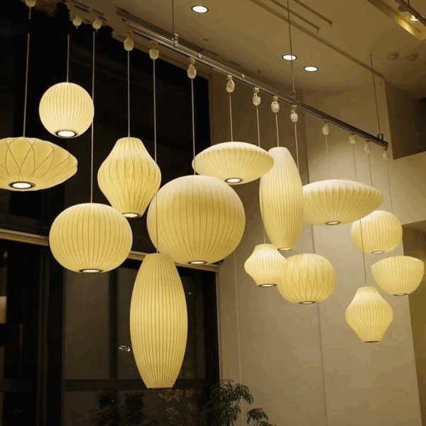 H20CM UFO-Style Silk Pendant Lamp