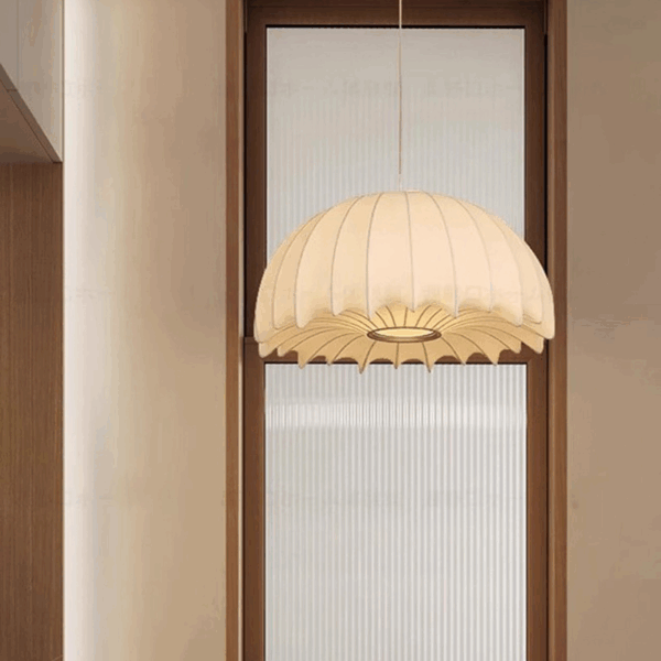 D40CM Lantern Silk Pendant Lamp - 图片 4